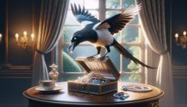 welke vogel steelt sieraden