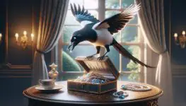 welke vogel steelt sieraden